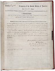 Image of Thirteenth Amendment Passed Image of Thirteenth Amendment Passed